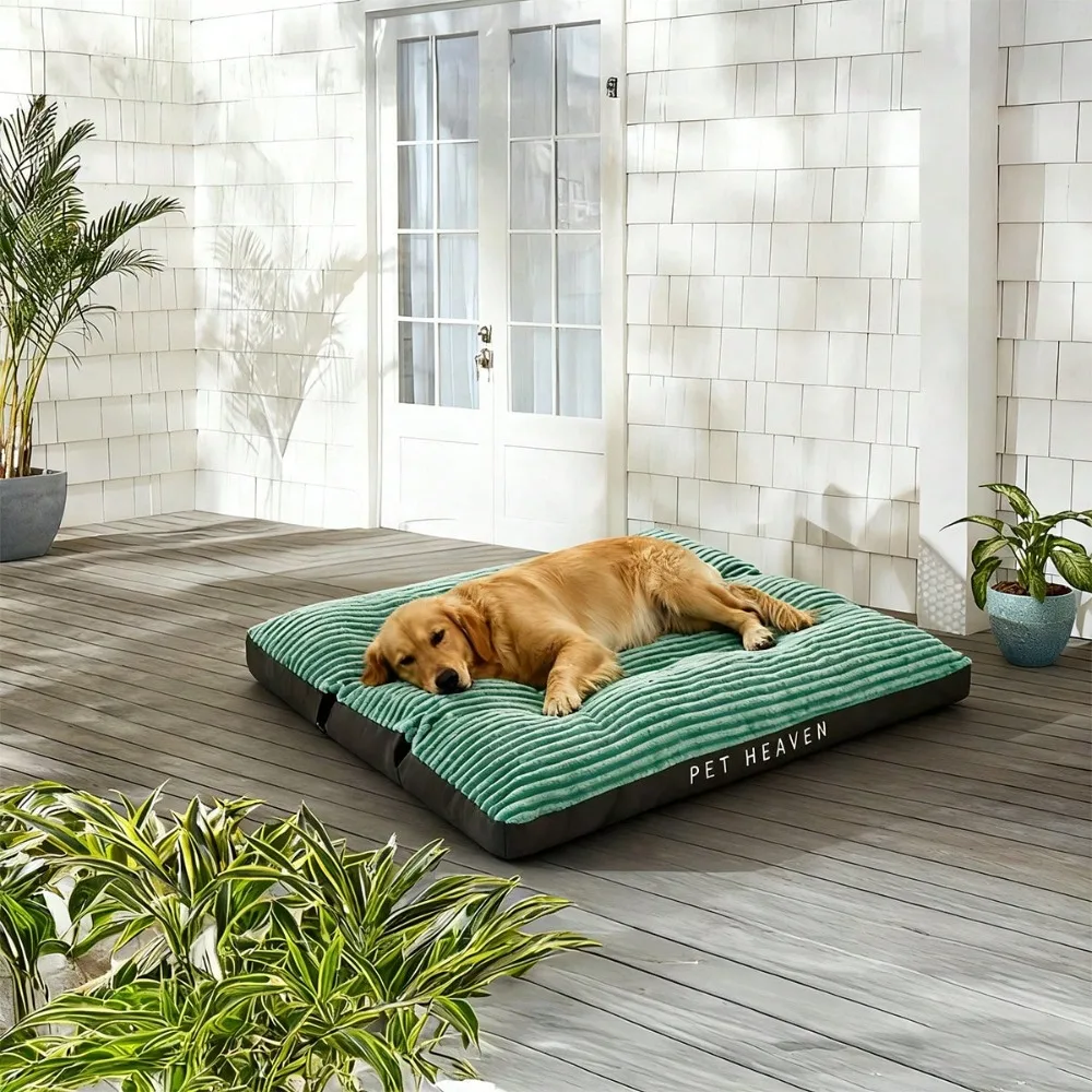 

Large, Medium, And Small Dog Beds With Waterproof Lining, Soft Short Plush Surface With Egg Crate Foam, Ergonomic Pet Bed