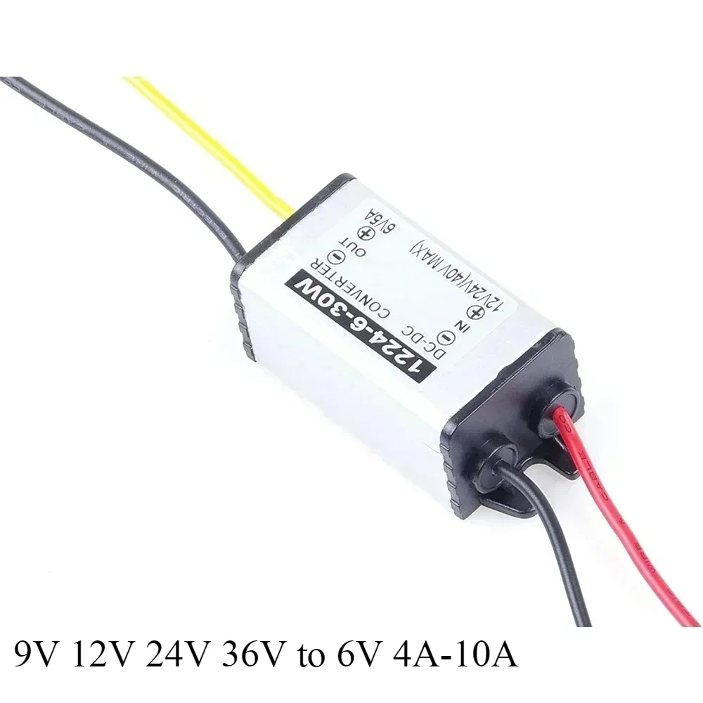 

9V 12V 24V 36V to 6V 4A-10A DC-DC Buck Power Converter Step Down Power Supply Waterproof 12V 24V to 6V 12 Volt to 6 Volt