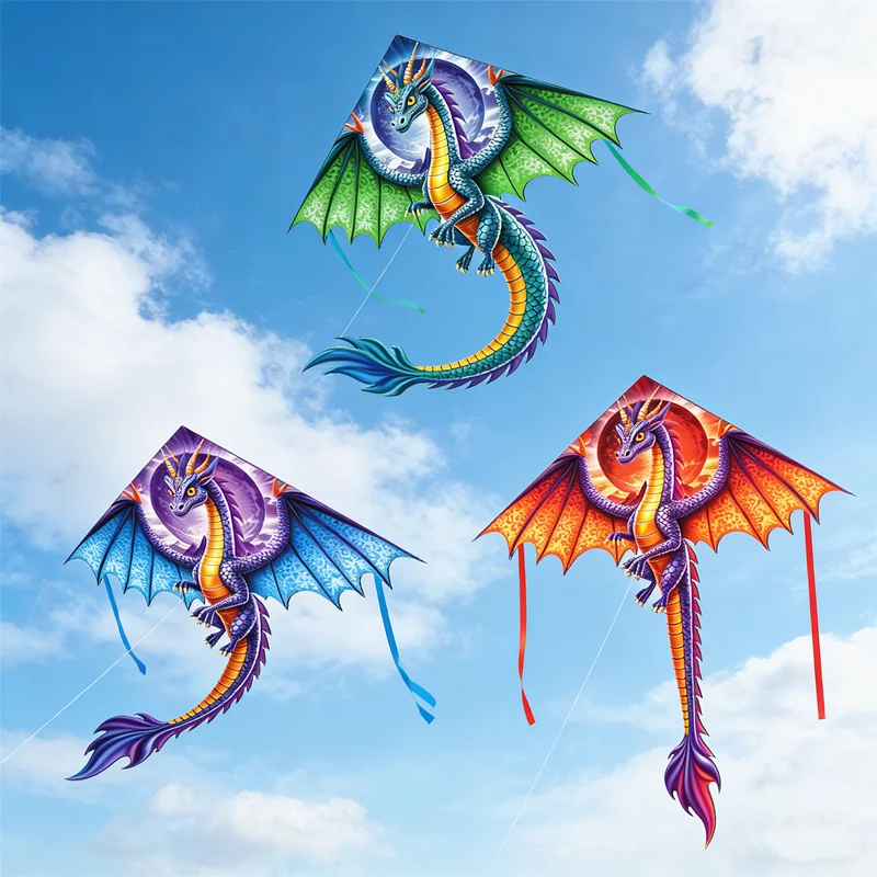 Cometa Pterosaurio, Pipa Voadora, Cerf Volants, para Adultos, Carretilha de Pipa, Kitesurfing, Juguete Novedoso, Cometa Eléctrica con Carrete Inalámbrico, Diversión