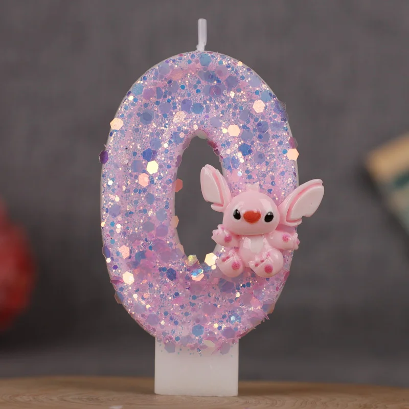 

Cartoon Disney Stitch Digital Birthday Candles Cake Party Decoration Handmade Birthday Candles DIY Creative Christmas Gifts