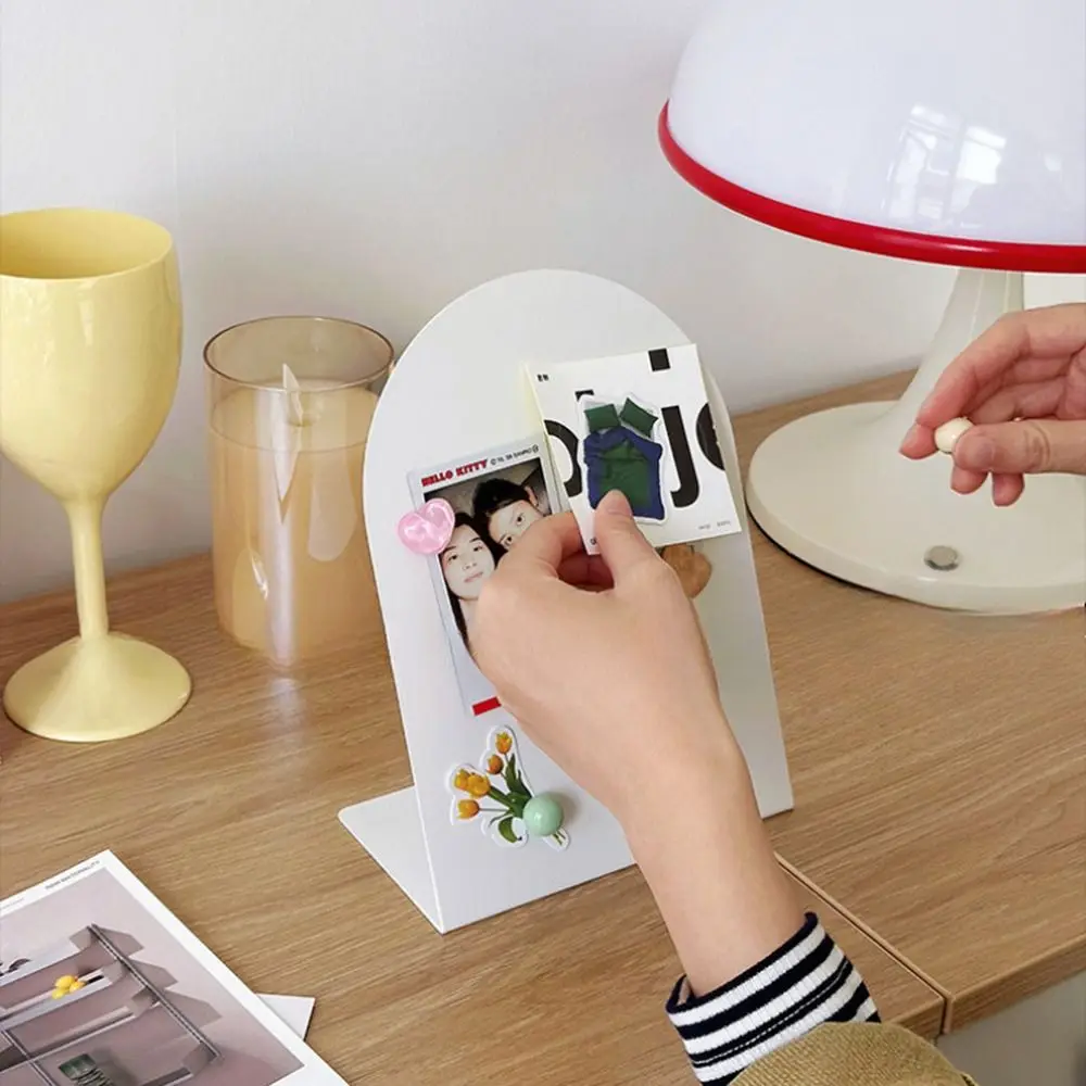 Creative Large Capacity Desktop Message Board Vertical Curved Magnetic Photo Frame Storage Board Office Home Desktop Ornament