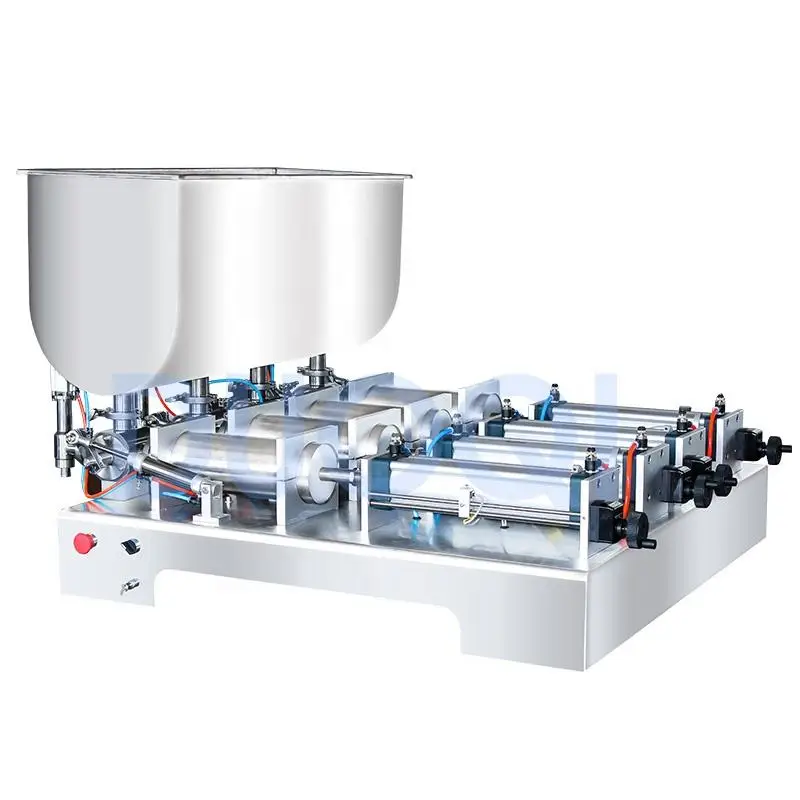 G4WTD Semi Matic Horizontal Type Paste And Liquid 4 Head Nozzles Filling Machine For Honey Juice Detergent Oil