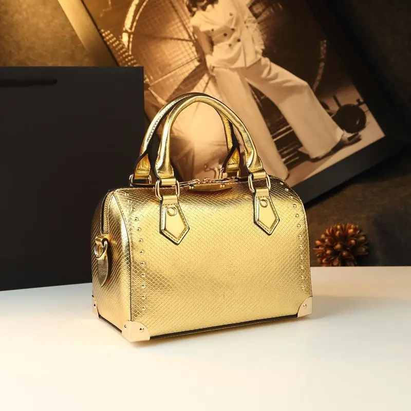 2025 فاخر جلد طبيعي جلد الثعبان نمط المرأة وسادة حقيبة يد العلامة التجارية الشهيرة حقيبة كتف الراقية حفلة مسائية حقيبة صغيرة #3