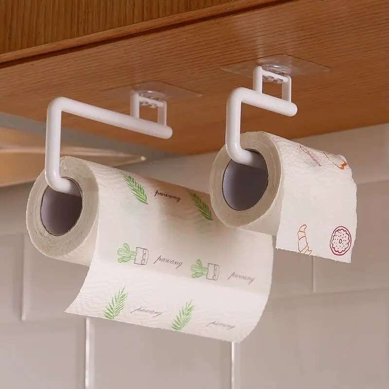 

Kitchen Tissue Holder Storage Rack Non Perforated Cabinet Roll Paper Storage Dishwashing Cloth Holder Preservation Wholesale Of