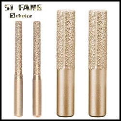 Brazed Diamond Router Bit, Straight Shank Milling Cutter, Quartz Stone, Marble, Granite, Ceramic Tile, Trimming Machine, 2Pcs