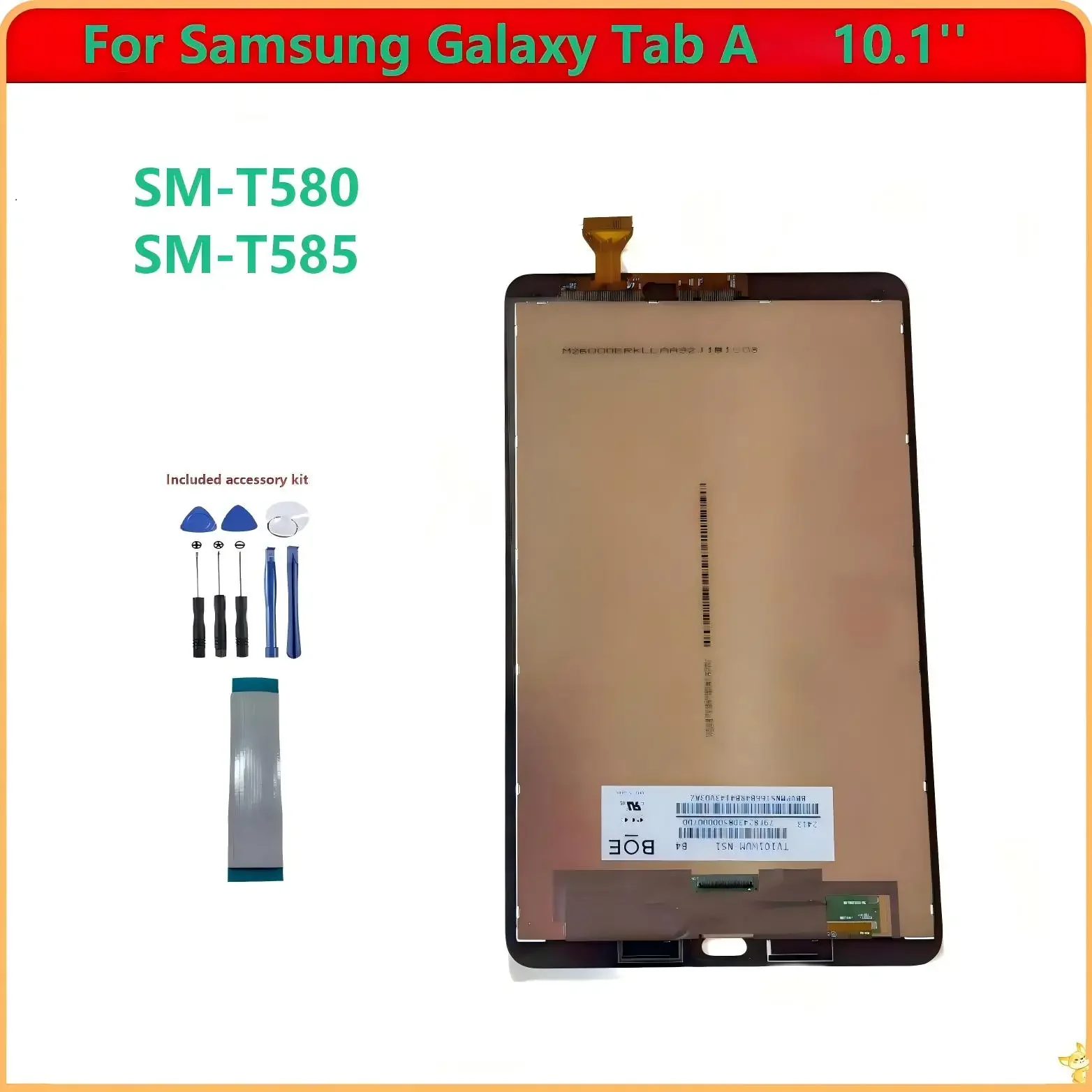 

Новый ЖК-дисплей с сенсорным экраном и стеклом для Samsung Galaxy Tab A 10.1'' SM-T580 SM-T585 T580 T585, запчасти для ремонта