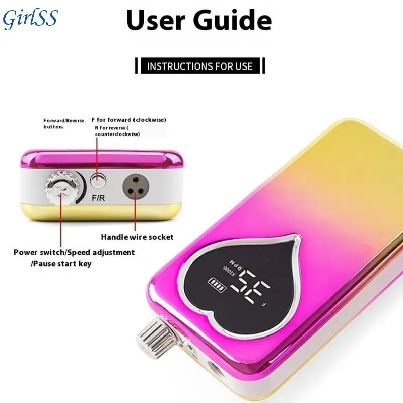 Máy Làm Móng Tay Không Chổi Than Chuyên Nghiệp 6 Phụ Kiện Đi Kèm Thiết Bị Salon T4MB