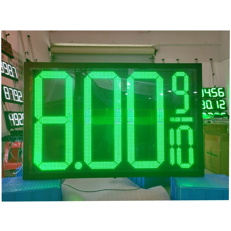 Display del prezzo della stazione di benzina LED di grandi dimensioni 36''-48'' 7 segmenti rosso verde 8.889/10