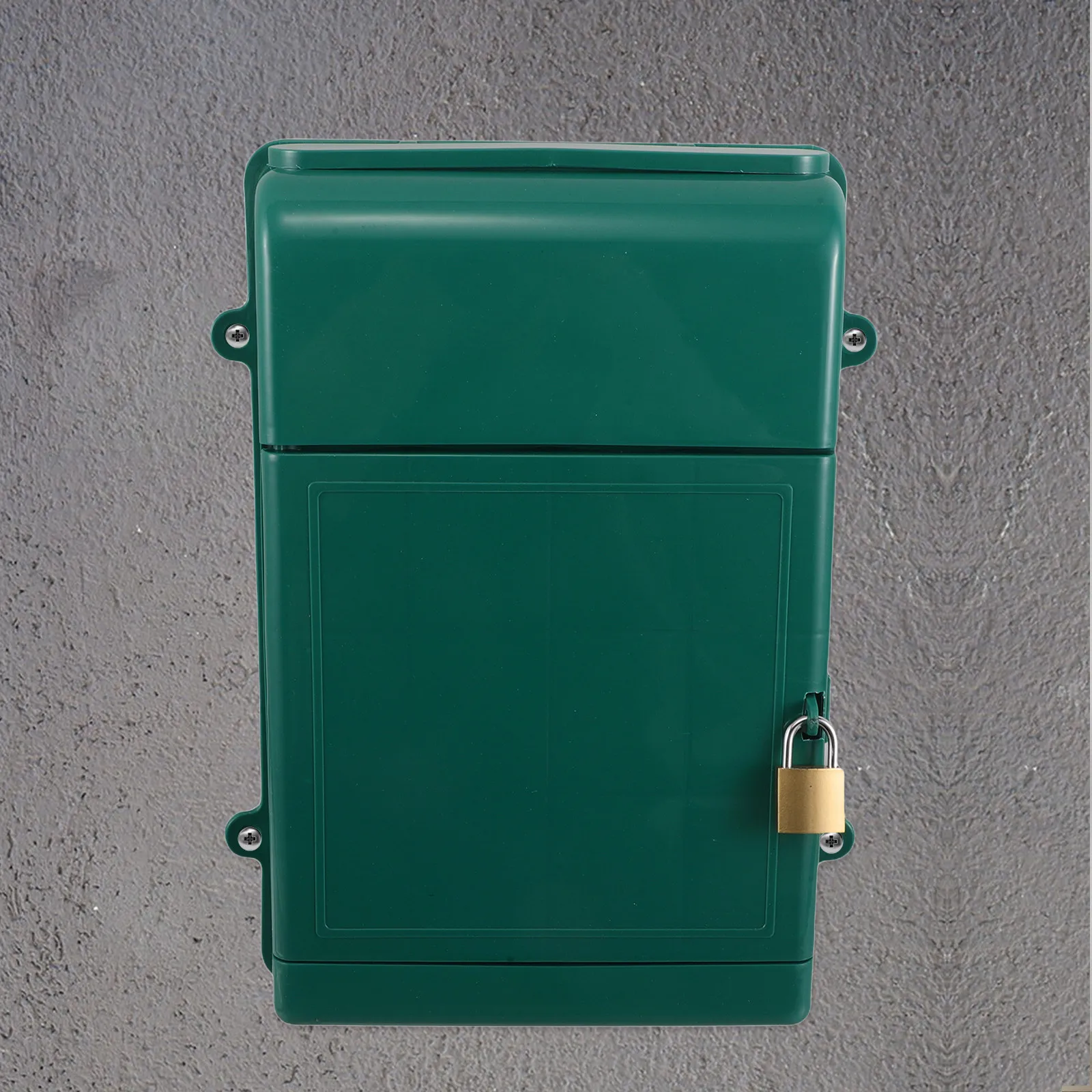 Wall Mount Mailbox Outside Rainproof Plastic Locking Security Mailbox Safe Key Lock Storage Box Vintage Design for Home Office