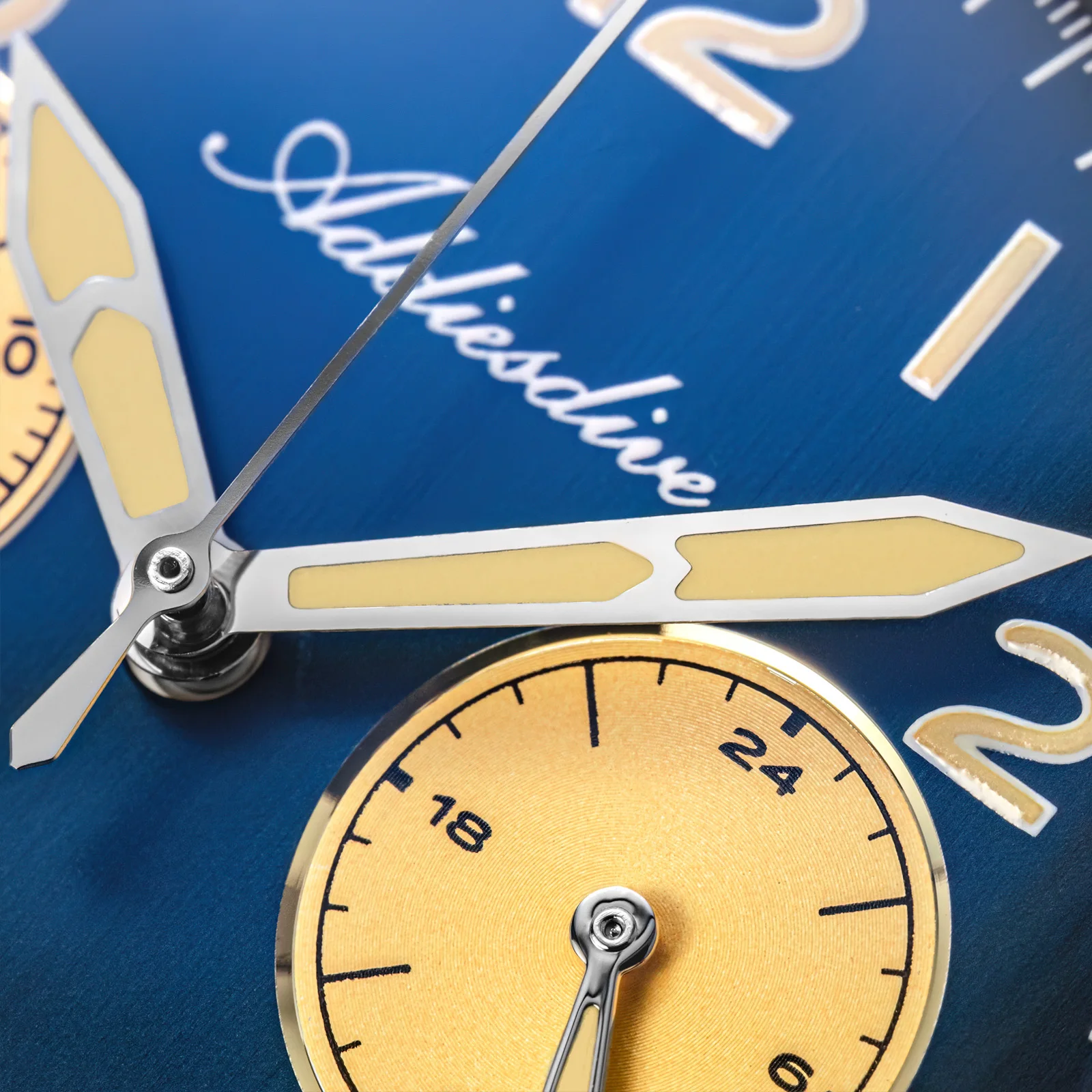 

ADDIESDIVE 38mm Chronograph Watch Rubber Strap VK64 NEW Men's Quartz Green/Blue Dial Watches BGW9 Luminous Waterproof Male Clock