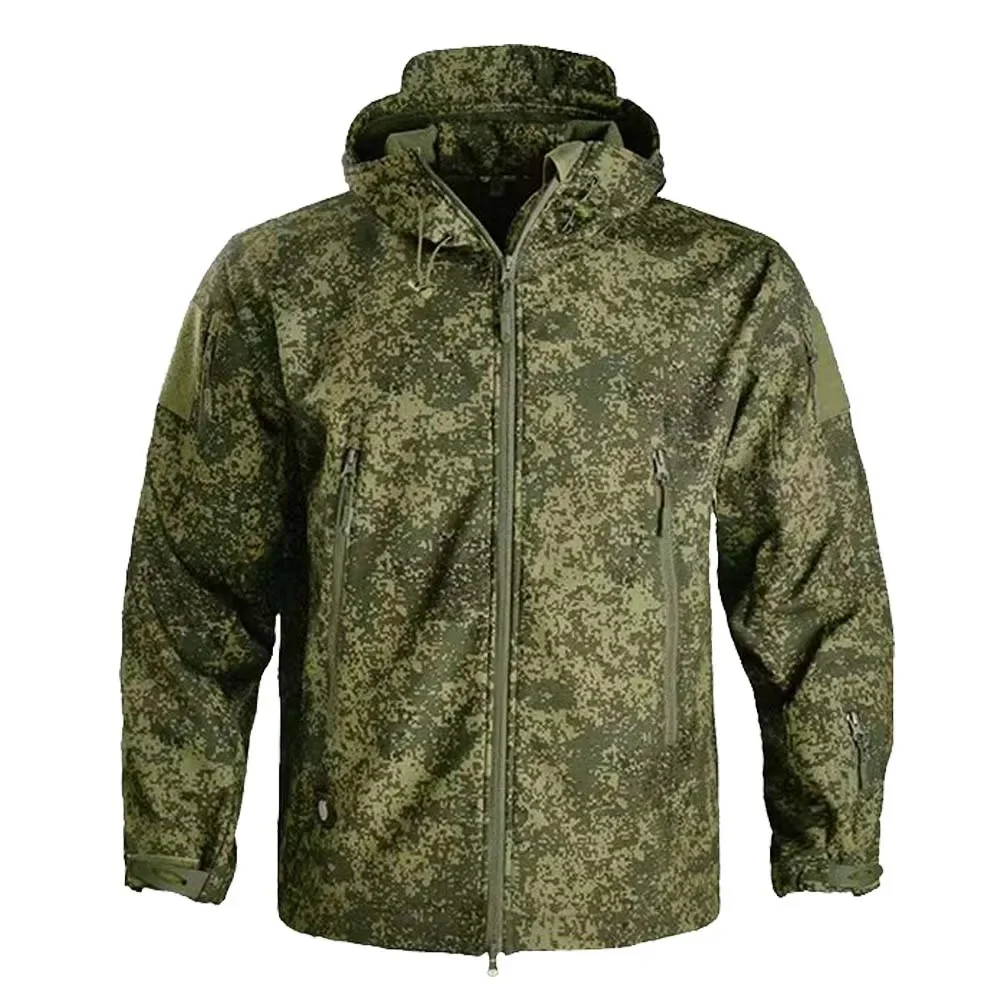 

Russian Men Clothing Fleece Jacket Army Tactical Hooded Military Multicam Male Camo Windbreakers Airsoft Hunting Clothes