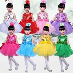 Princess Skirt, Children's Dance Skirt, Girl's Fluffy Skirt, Primary and Secondary School Student Choir Performance Skirt