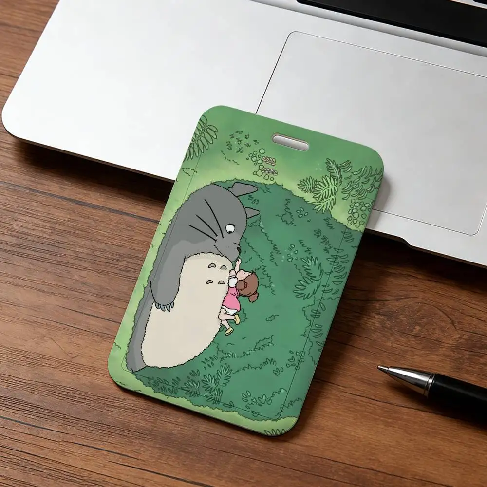 BILBILII Cartoon Mein Nachbar Totoro Kawaii Halter Lanyard Kartenhülle Studenten Campus Umhängeband Tasche Ausweiskartenhalter Schlüssel – Detail 4