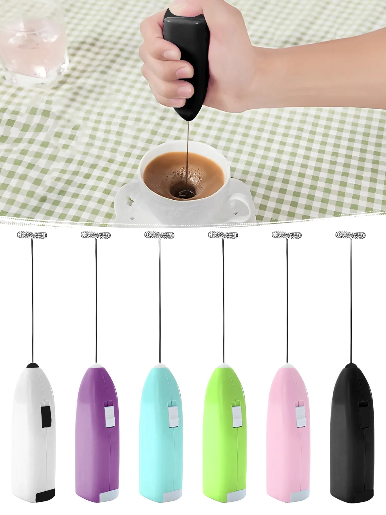 

Hot Mini Portable Handheld Electric Egg Beater Milk Shaker Mixer USB Rechargeable Blenders For Kitchen Cooking Beverage Mixing