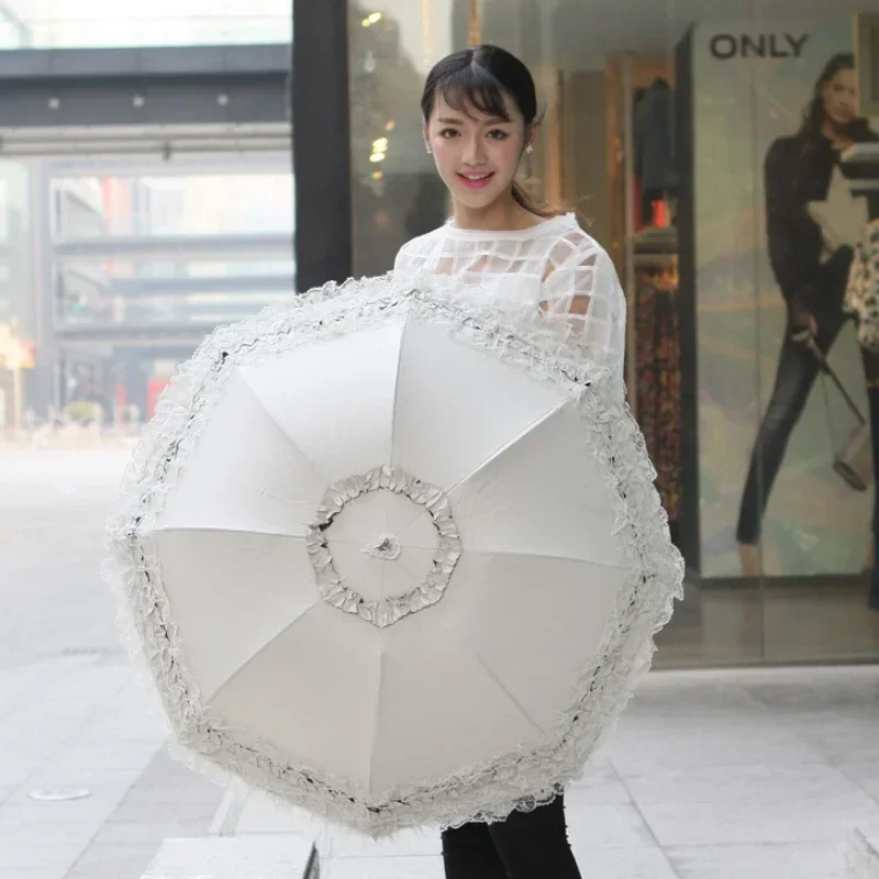 Windproof Strong Umbrella Women Parasol Beach Umbrella Cute Lace Luxury Sun Large Goth Lolita Guarda Chuvas Rain Gear