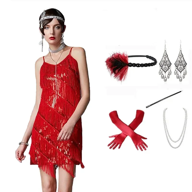 Nappa abito corto Ball Latin Camis Sexy Dance Y2K 1920 Vintage Gatsby Dress Women Suit abito tubino senza maniche con perline