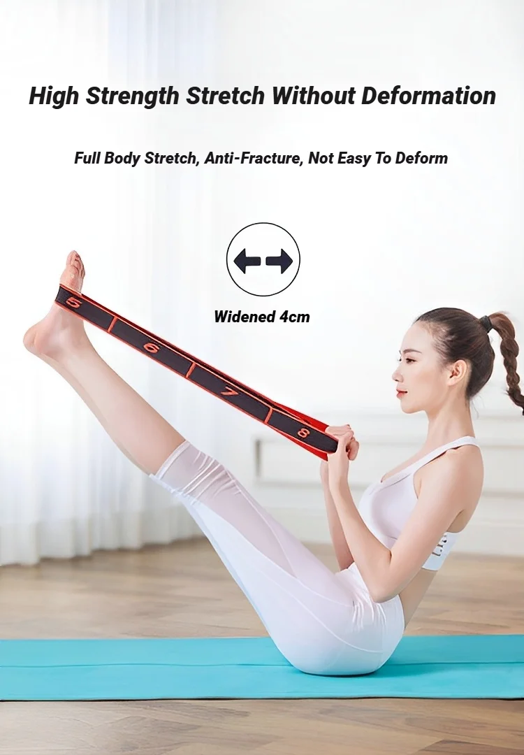 8 Section Style Dance Resistance Band Yoga Stretching Pilates Fitness Digital Elasticity Elastic Stretch Training Tension Belt Se9f384a77ab54a76904aee27f35f2209N