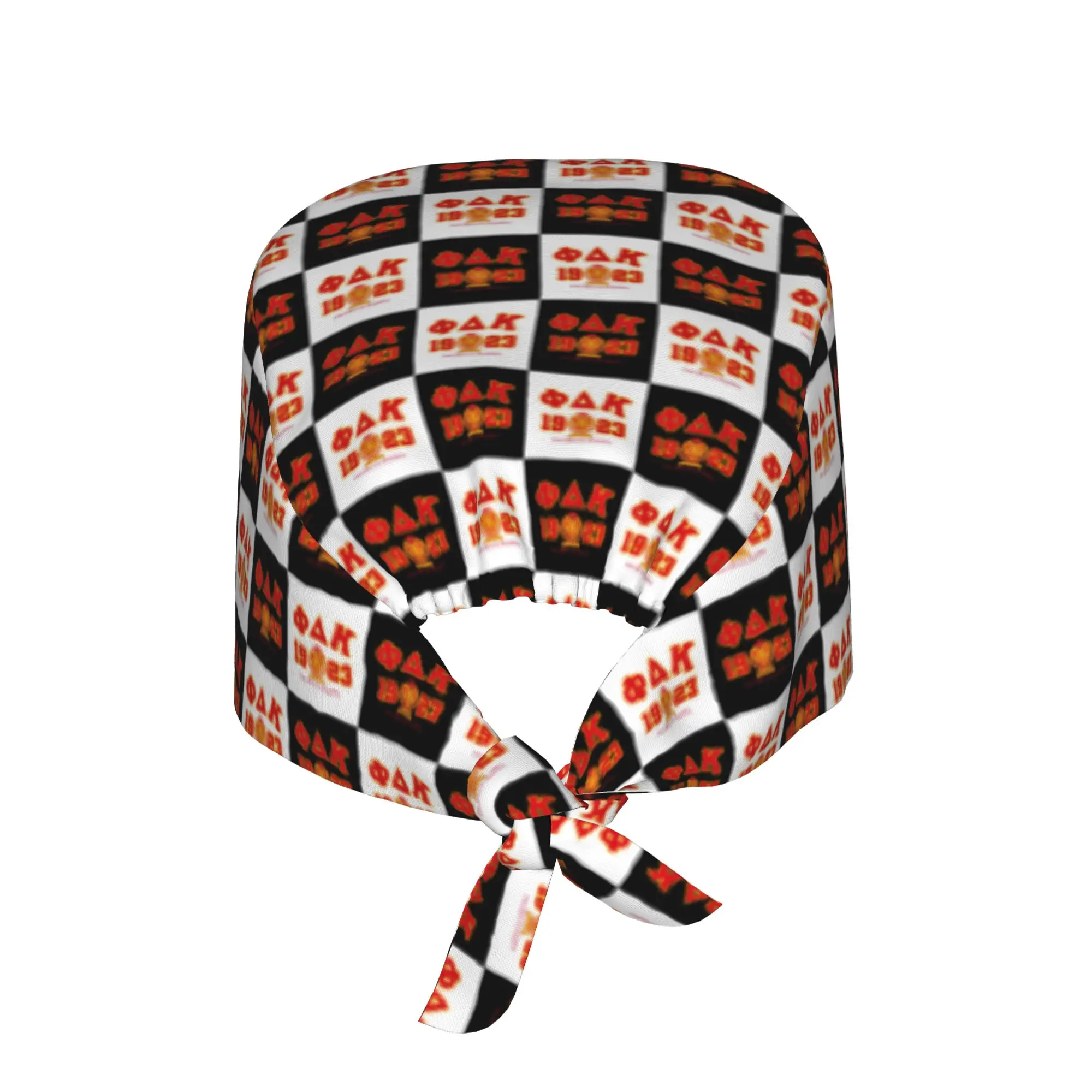 Phi Delta Kappa Checkered Plaid  Cleaning Working Cap Cool Men Women  Scrub Cap Surgicals Hat Nurse Scrubs Hat For Dentist