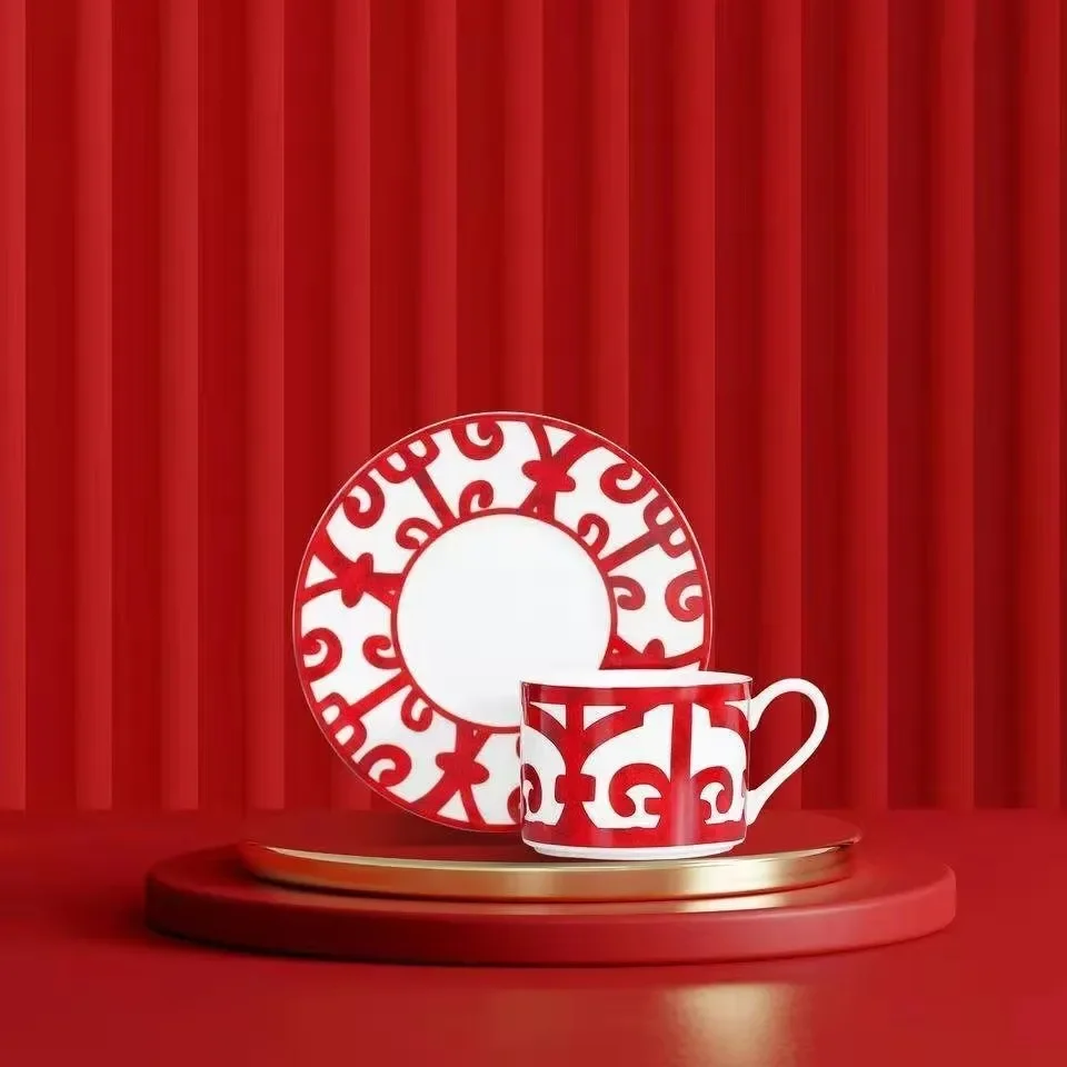 Hot Sale Red Ceramic Mug Coffee Tea Milk Drinking Cups with Handle Coffee Mug for Office Novelty Gift With original box