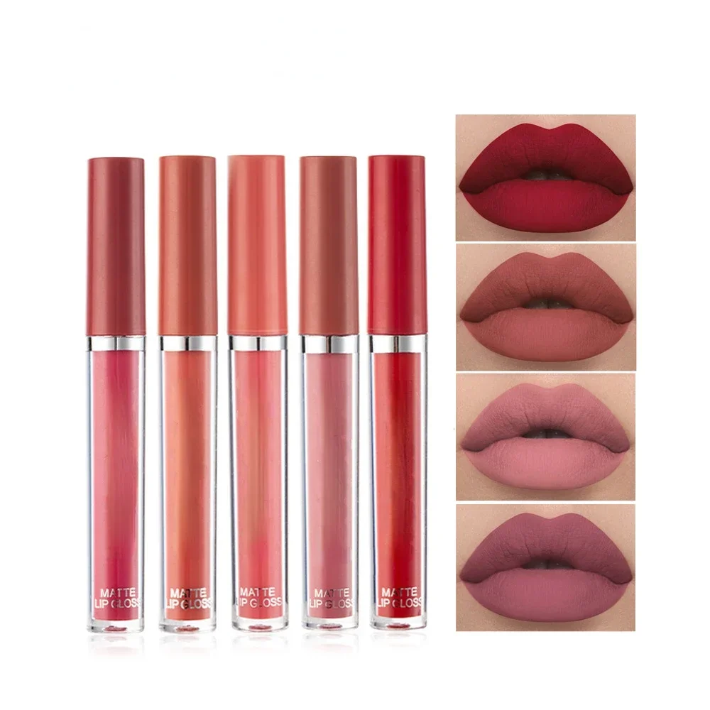 Hete Verkoop 6 Kleuren Matte Lippenstift Waterdichte Langdurige Sexy Rode Lip Matte Vloeibare Lippenstift Lipgloss Beauty Cosmetica Make-Up