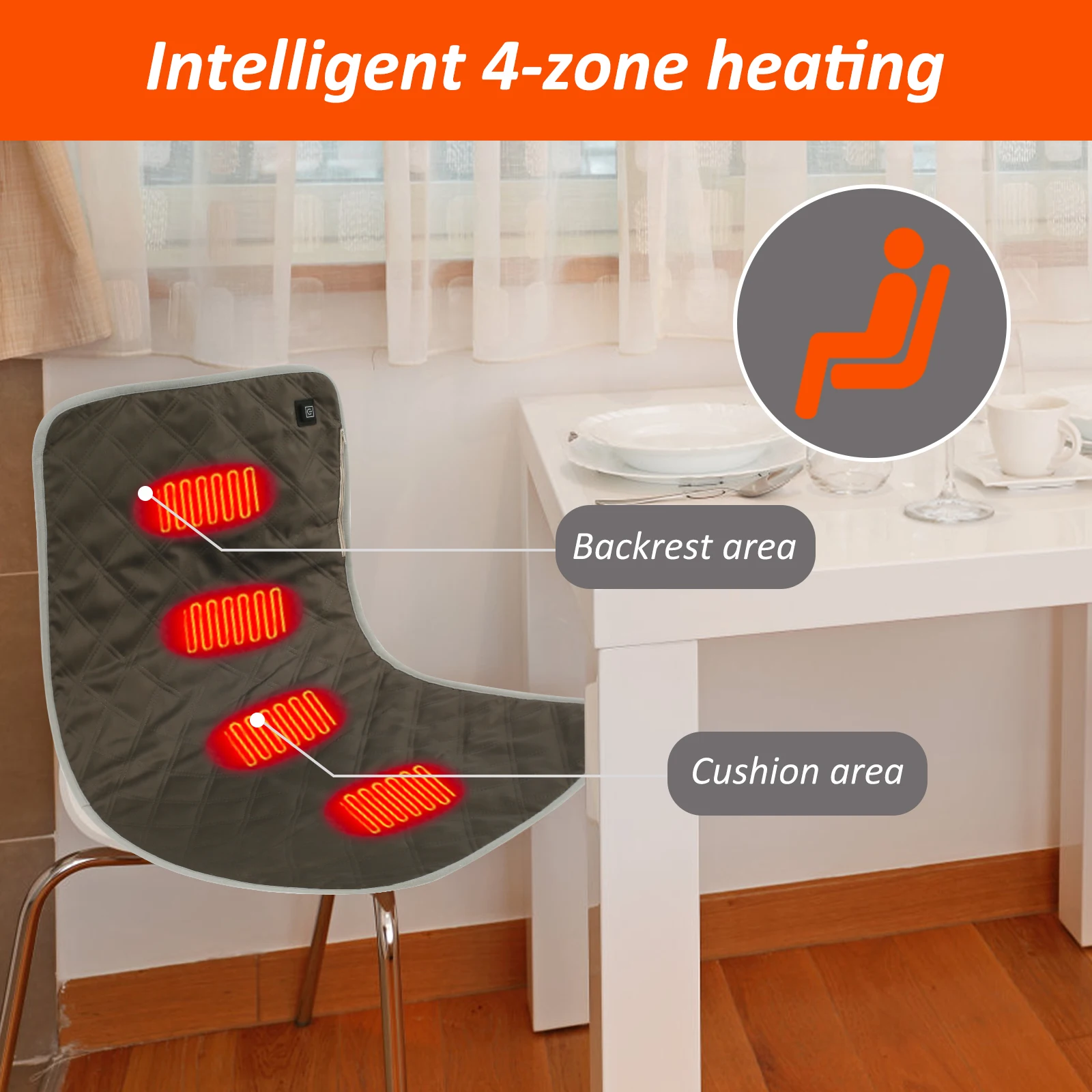 Heated Seat Cushion Waterproof Versatile Heated Chair Pad Office Household Universal Car Seat Heater Pet Cushion Electric Blanke