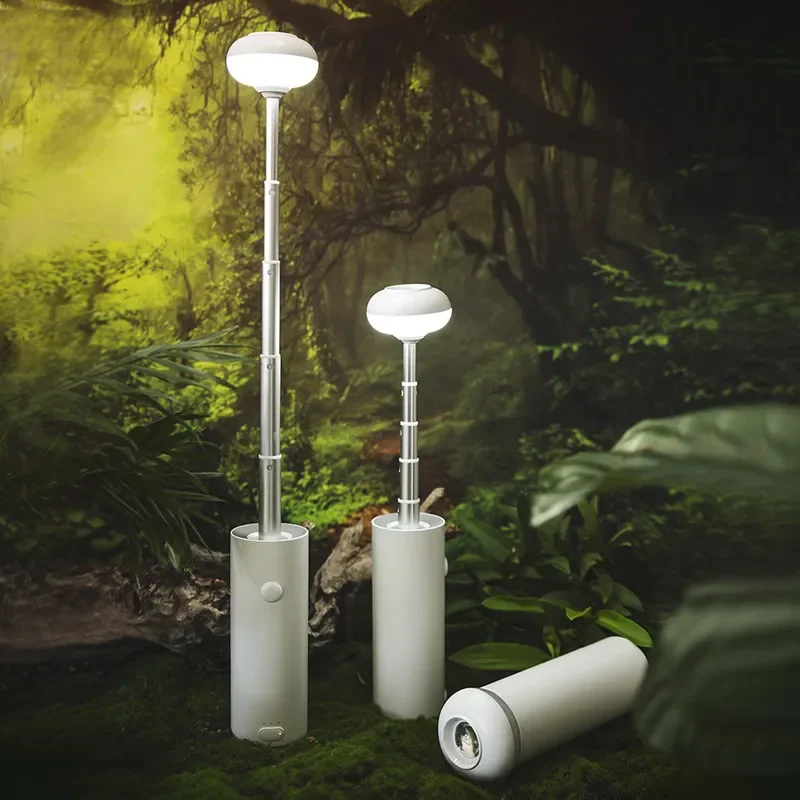 Portable LED Camping Light Waterproof Outdoor Tent Lamp Rechargeable Battery Powered Multi Mode Brightness for Hiking Fishing