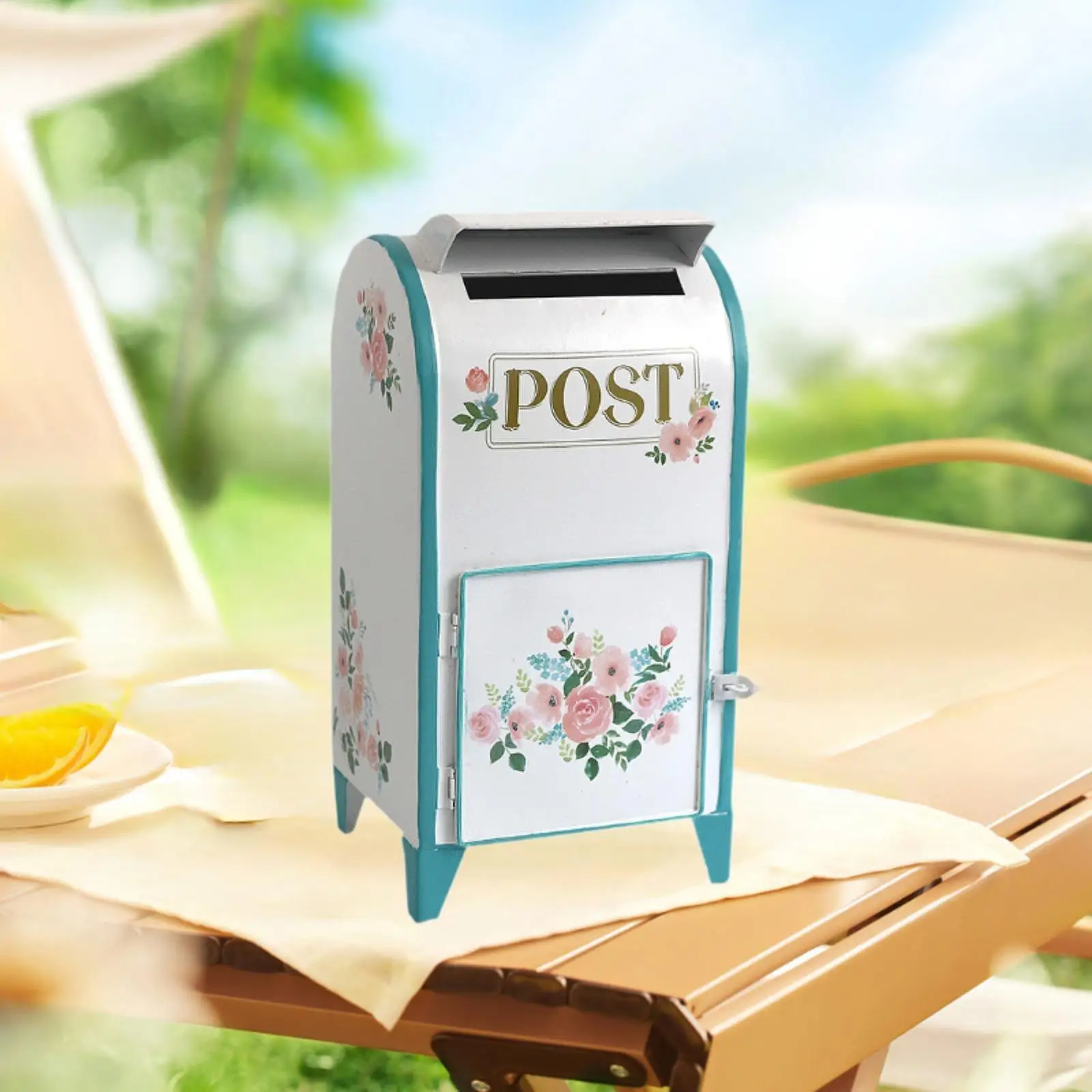 Standing Mailbox Suggestion Box Lockable Letter Slot Mailbox Drop Box Mail Drop Box for Yard Outdoor Outside Front Door Gate