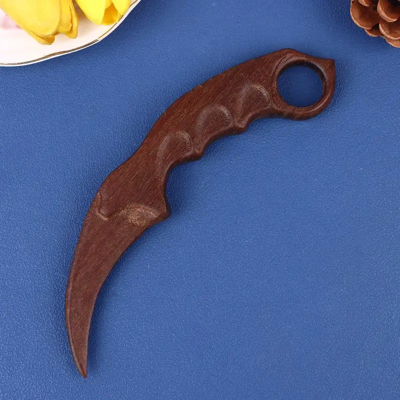 มีดกรงเล็บไม้จันทน์ทอง, งานแกะสลักไม้ทั้งชิ้น, ด้ามไม้, มีดไม้, ฝึกซ้อมศิลปะการต่อสู้, การฝึกการแสดง