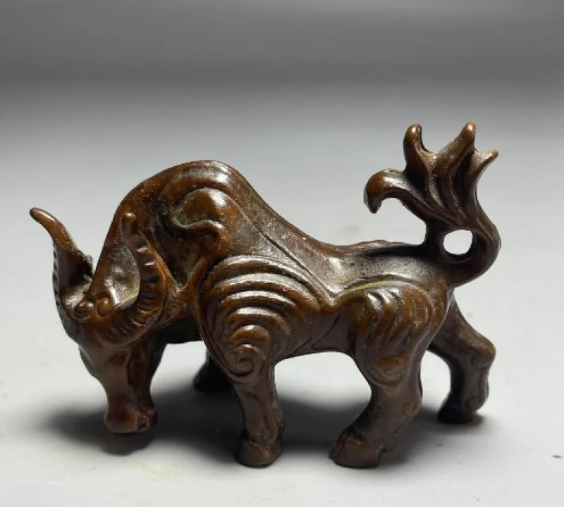 

Bronze Ware Twelve Zodiac Animals Bull Decoration Bullfighting Handicraft