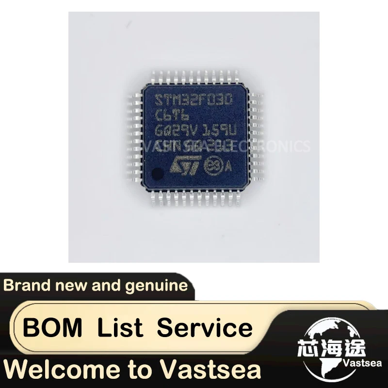 STM32F030C6T6, LQFP-48 ARM Microcontrollers MCU, new and original, With BOM List Service, STM32F030C6T6TR