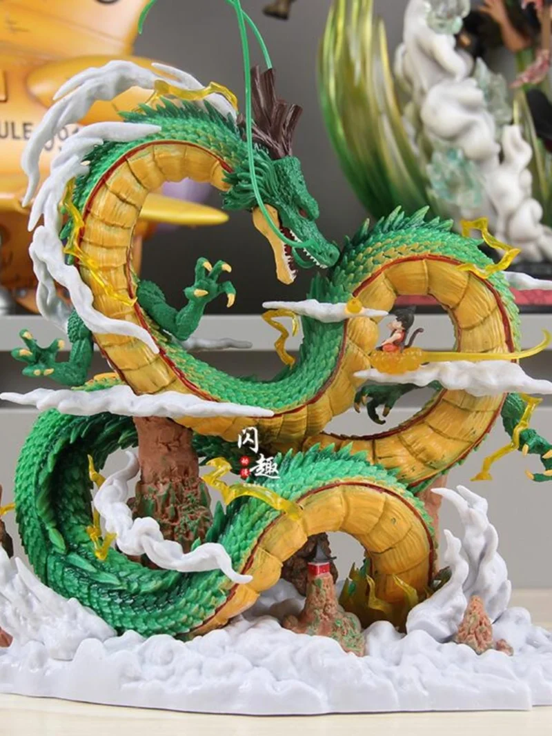 22cm Dragon Ball Z Anime Figure Shenron And Little Goku Action Figurine Reduced Statue Collectible Model Decor Ornament Toy Gi