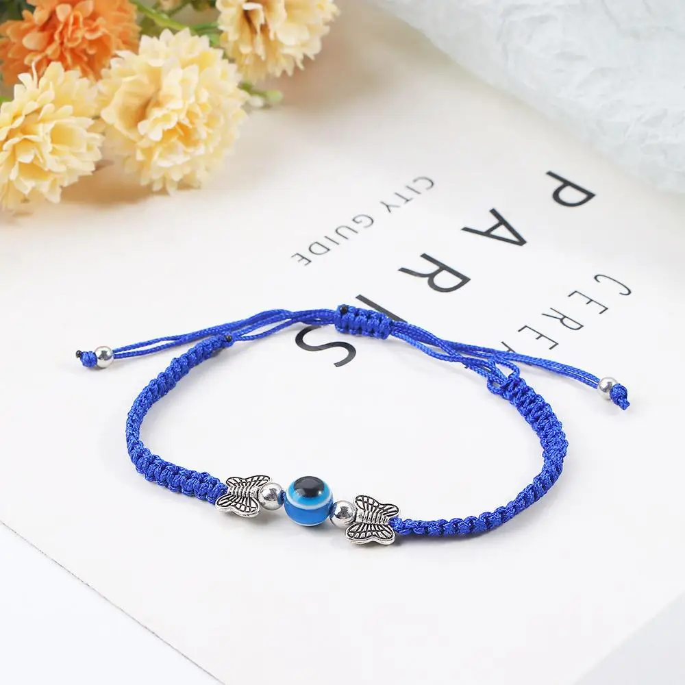 

Fashion Couple Tortoise Braided Woven Flower Demon Eye Bracelet Hand Rope For Women Lucky Bracelet