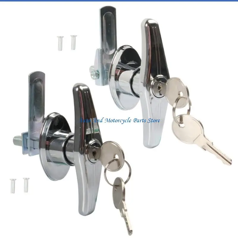 P9FD 2-teilige Premium-T-Bar-Sicherheitsschlösser mit 4 Schlüsseln, perfekt für LKW-Werkzeugkastentüren und Aufbewahrungsfächer – Detail 10
