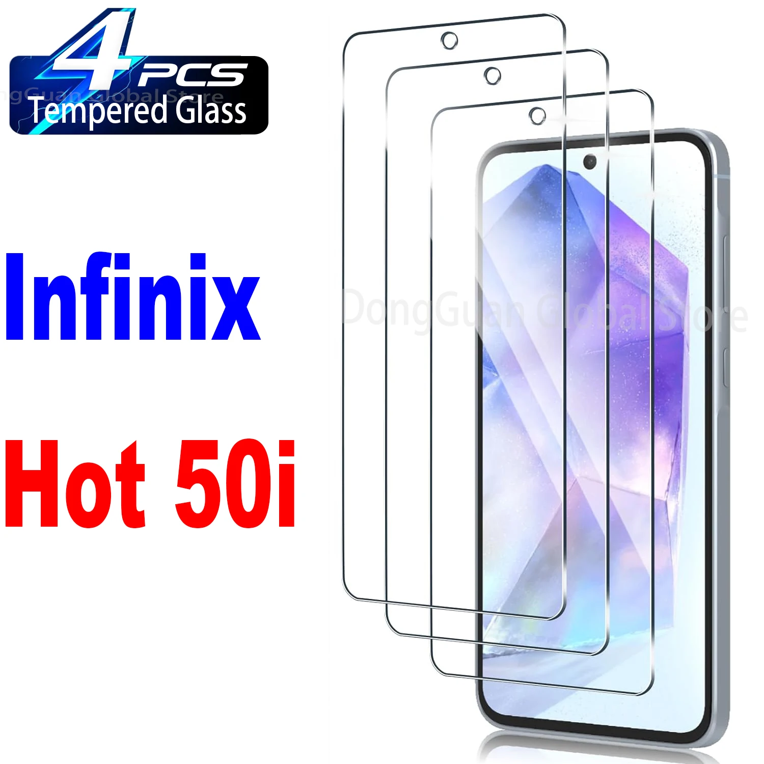 

For Infinix Hot 50i Tempered Glass Screen Protector Glass Film