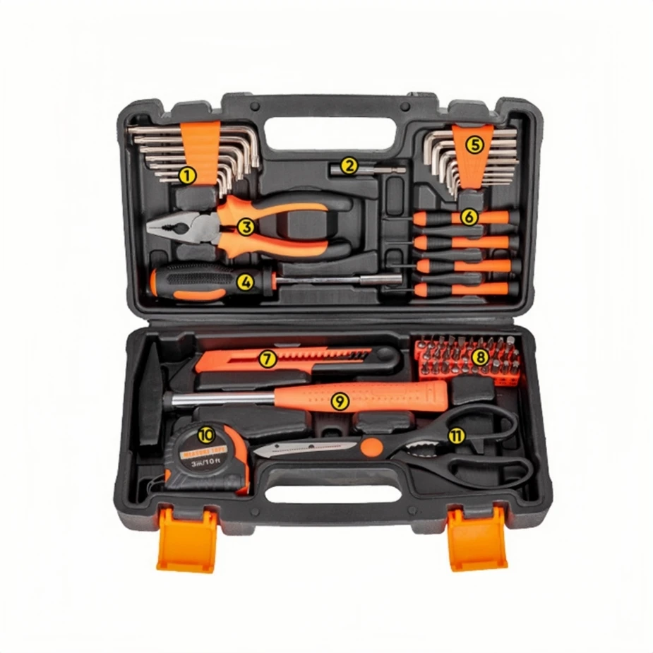 56 Piece Set of Household Maintenance Combination Tools