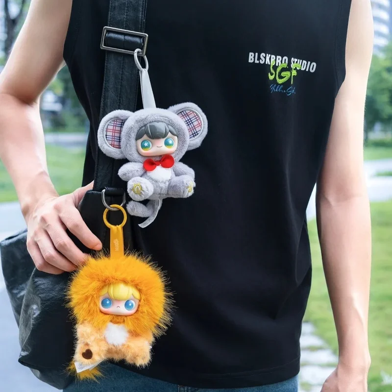 새로운 코카 잇츠 파티 타임 정품 블라인드 박스 비닐 인형 플러시 펜던트 애니멀 클럽 시리즈 가방 장식 서프라이즈 트렌디 장난감 선물