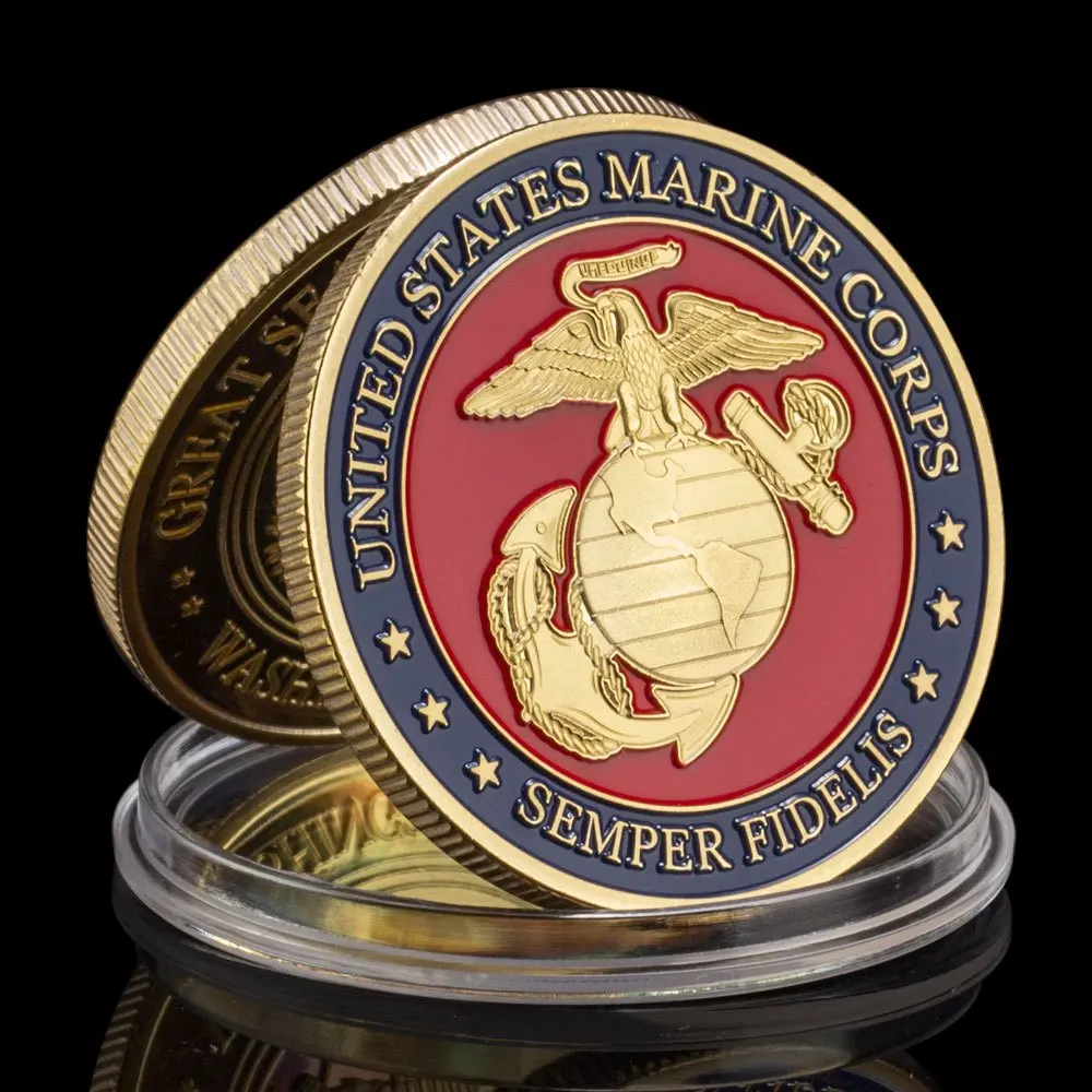 United States Marine Corps Souvenir Gift Semper Fidelis Collectible Challenge Coin Veterans Commemorative Coin