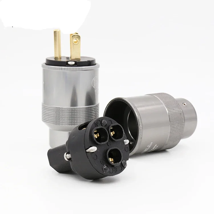 HI-End позолоченная вилка питания США HIFI США Шнур питания Штепсельная вилка IEC