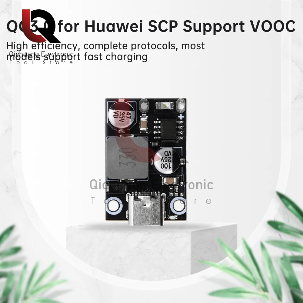 30W/45W Type-C USB QC3.0 DC-DC Buck Converter Charging Step Down Module 8-30V PPS Fast Quick Charger Circuit Board Support VOOC