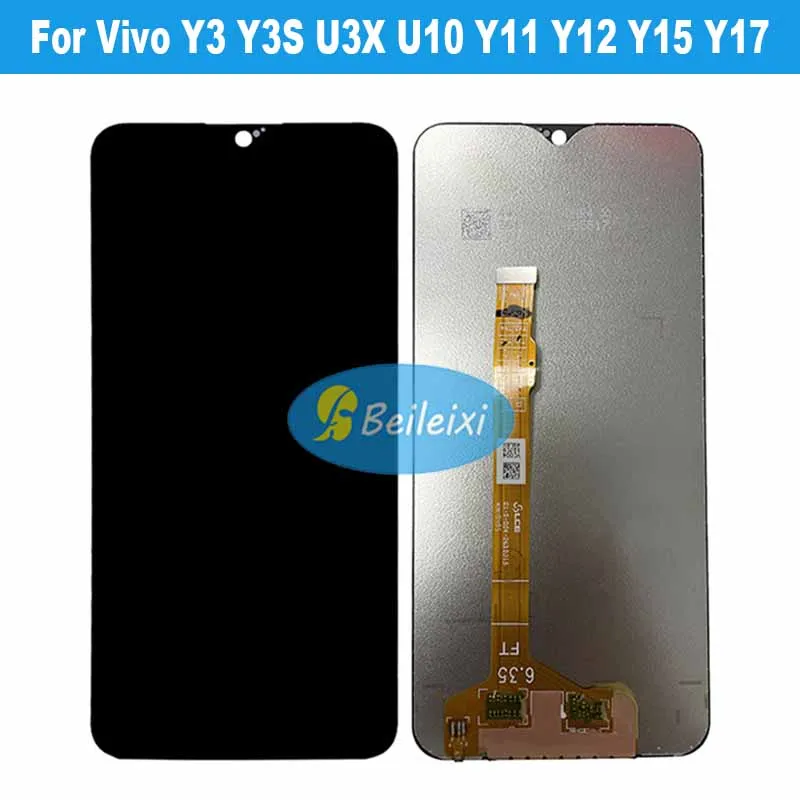 For Vivo Y3 Y3S U3X U10 V1901A V1901T 1916 V1928A LCD Display Touch Screen Digitizer Assembly For Vivo Y11 Y12 Y15 Y17 LCD