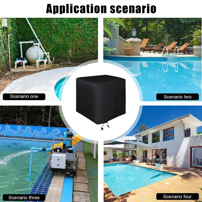 Pool Pump Cover Hot Tub Insulated Waterproof Oxford Cloth Cover Outdoor Pool Pump Sand Filter Cover Pool Parts 43*32*39cm