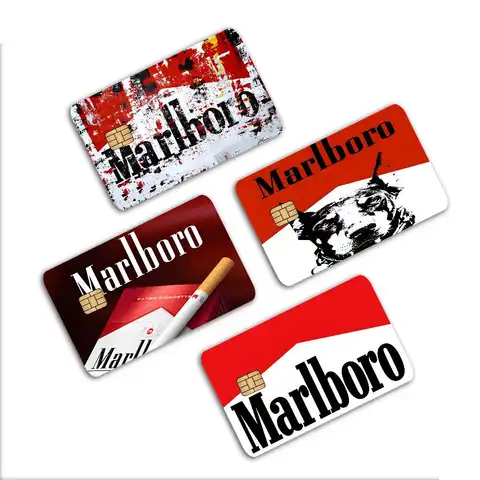 Retro M-MarlboroS-S Cartoon Credit Card Skin Stickers for Bank Card Bus Metro Card Sticker Waterproof Women Gift