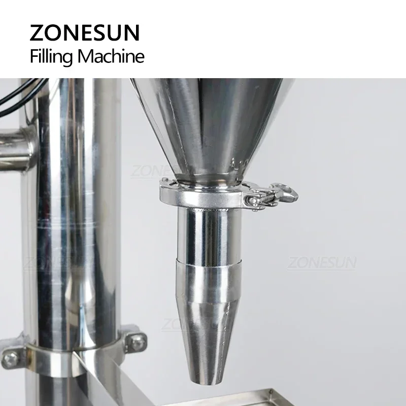 ZONESUN ZS-FM100L Semi-Automatic Milk Matcha Chili Powder Spices Can Bottle Auger Filling Machine