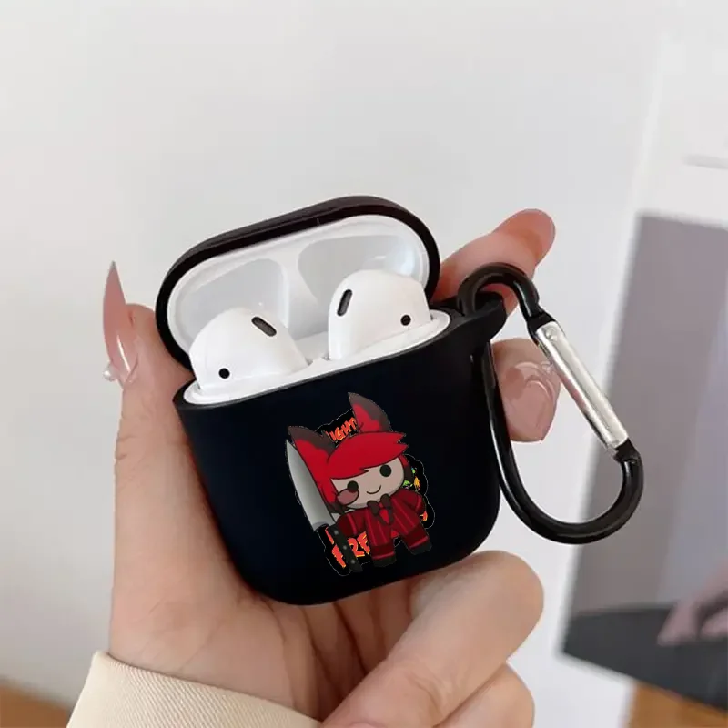 Q Doll Hazbin Alastor Cute Cartoon Airpod Case Hotel auricolare Cover per AirPods 2 3 Pro 2a generazione Case Besties idee regalo