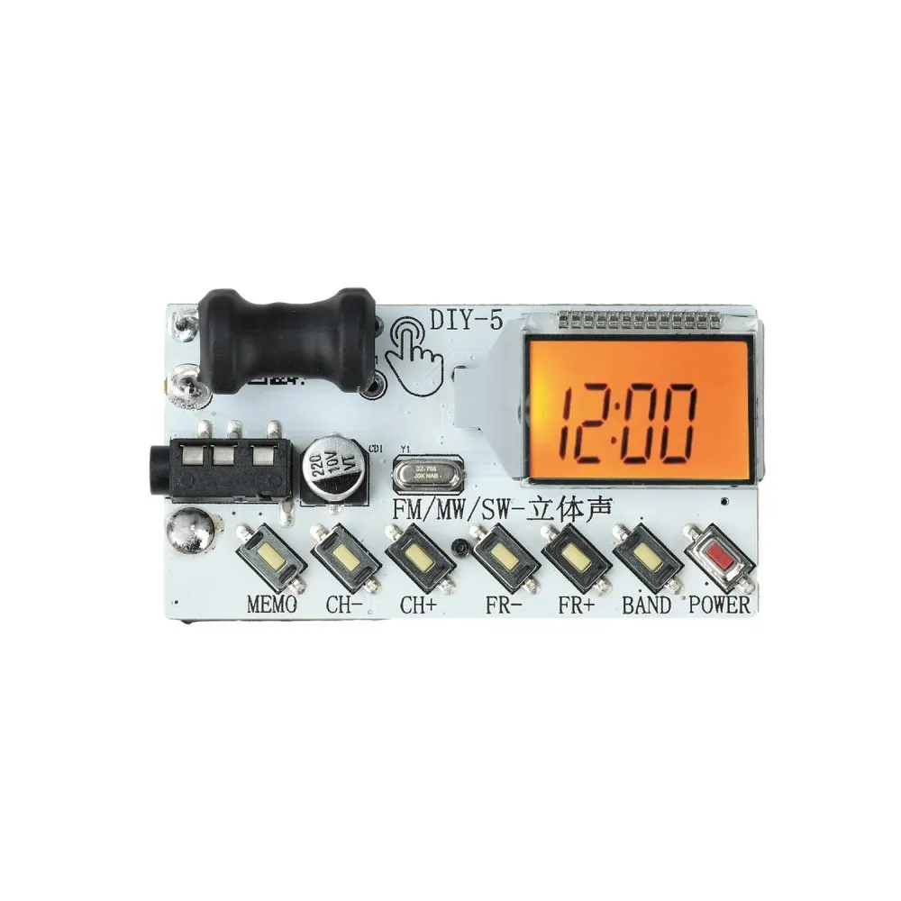 87–108MHz FM MW SW Multi Band Radio Module Medium Wave Shortwave FM Receiver 12/24H Clock Auto Scan Station Save Low Power