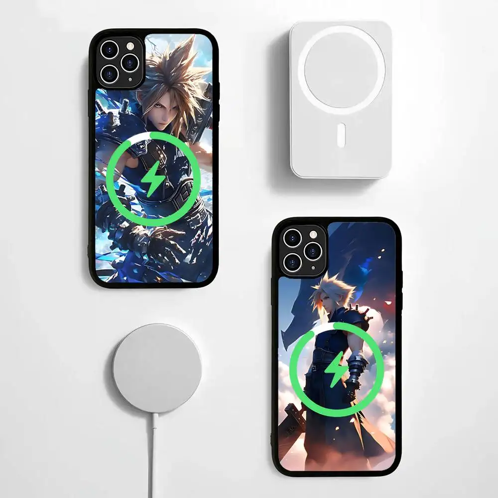 Чехол для телефона из ТПУ с поддержкой MagSafe для iPhone 17 Air, 16E, 15, 14, 13, 12 Pro Max Plus и ПК, серия видеоигр F-Final Fantasy