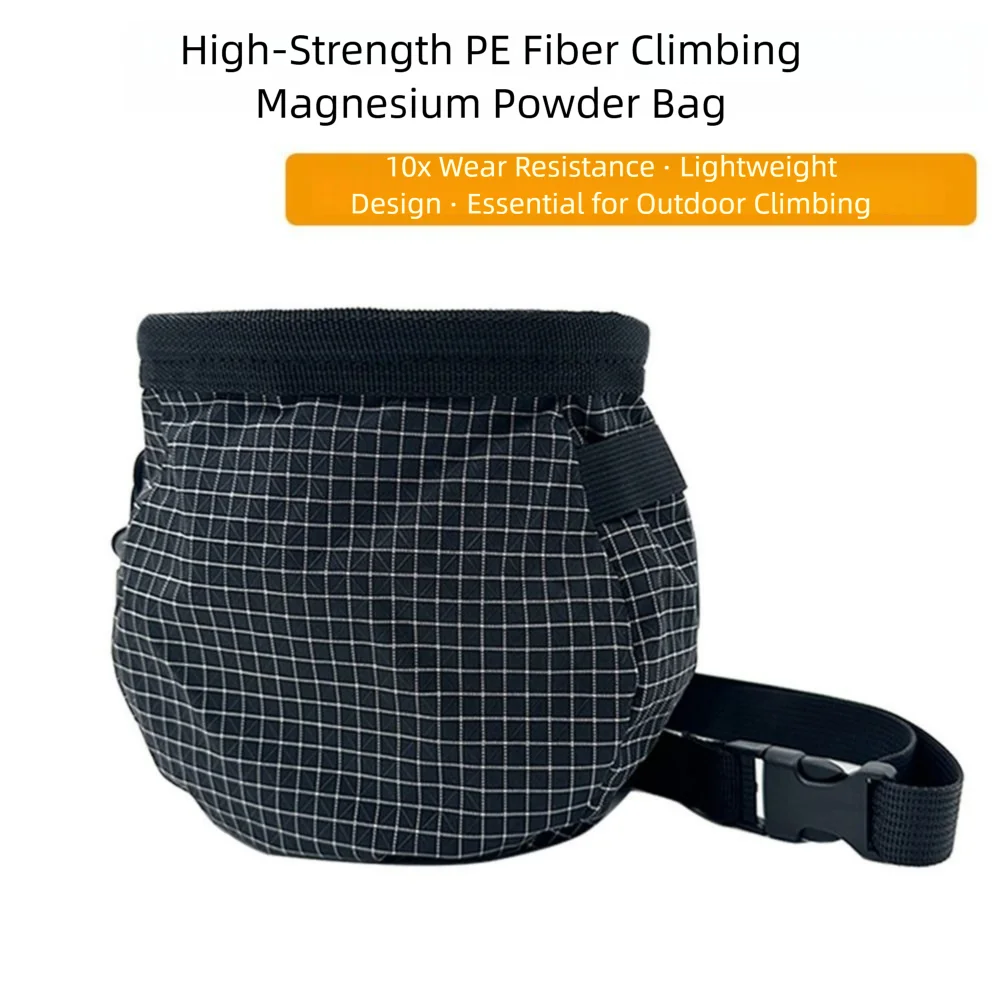 Portable Rock Climbing Chalk Bag Waterproof Drawstring Magnesium Powder Waist Pouch Wear-resistant Reusable