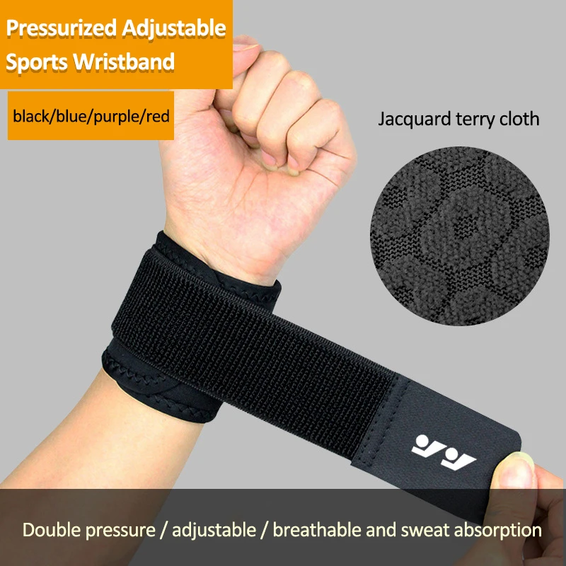 1PC Adjustable Soft Wristbands Wrist Support Bracers For Gym Sport Basketball Carpal Protector Breathable Wrap Band Strap Safety