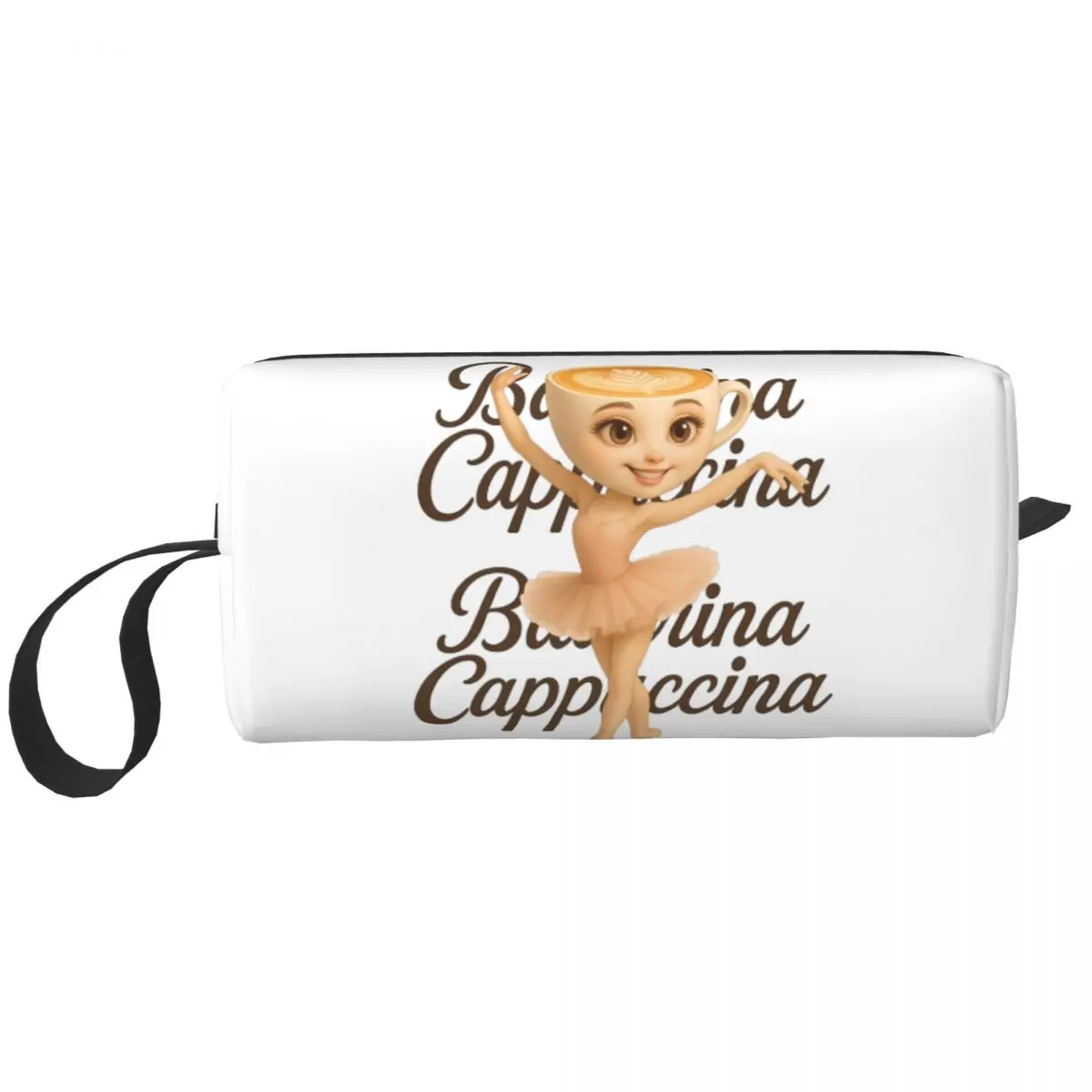 

Балерина Капучиcina Итальянский Brainrot Meme Косметички Туалетные принадлежности Косметичка Модная уличная сумка для хранения кошелька