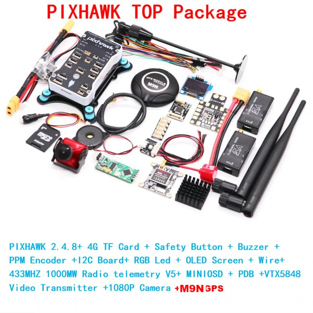 NEW Pixhawk White Shell PIX 2.4.8 M9N 32 Bit Flight Controller Autopilot with 4G SD Safety Switch Buzzer PPM I2C RC Quadcopter